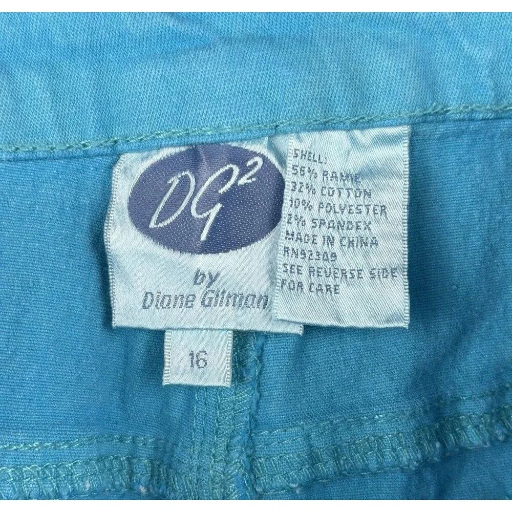 NWT DG2 Diane Gilman Jeans Women 16 30x40 SkyBlue Cotton Stretch Bootcut - Picture 9 of 10